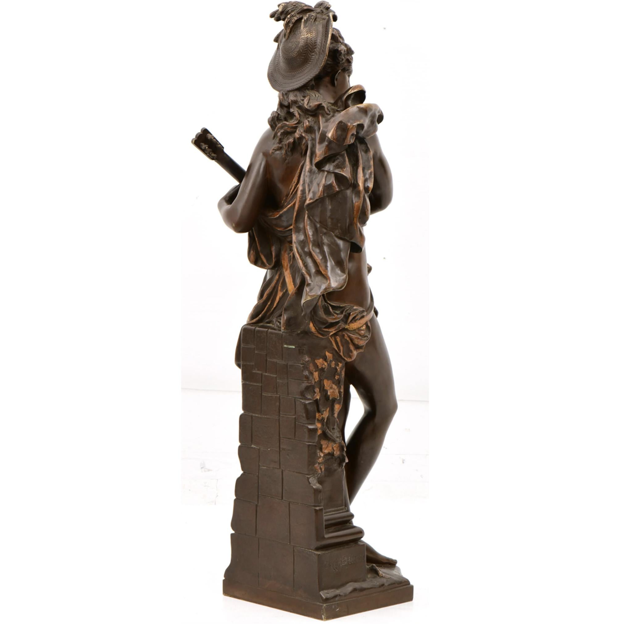 Albert-Ernest De Carrier-Belleuse Bronze Sculpture In Good Condition For Sale In New York, NY
