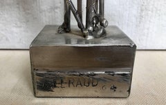 Albert Feraud Brutalist Mid-Century Modern Abstract Metal Sculpture, France