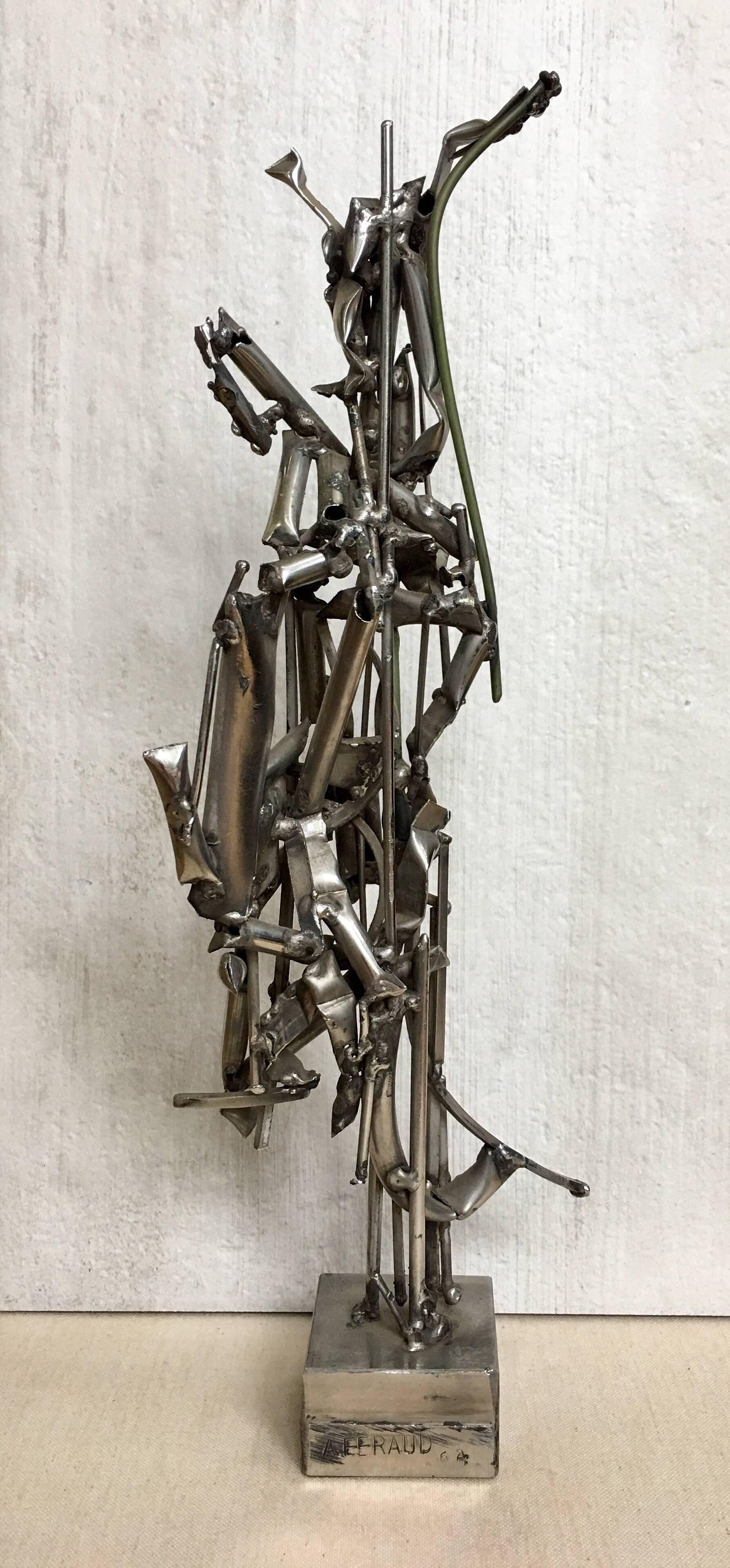 brutalist metal sculpture