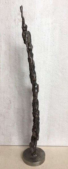 Sculpture en métal abstrait brutaliste mi-siècle moderne d'Albert Feraud, France