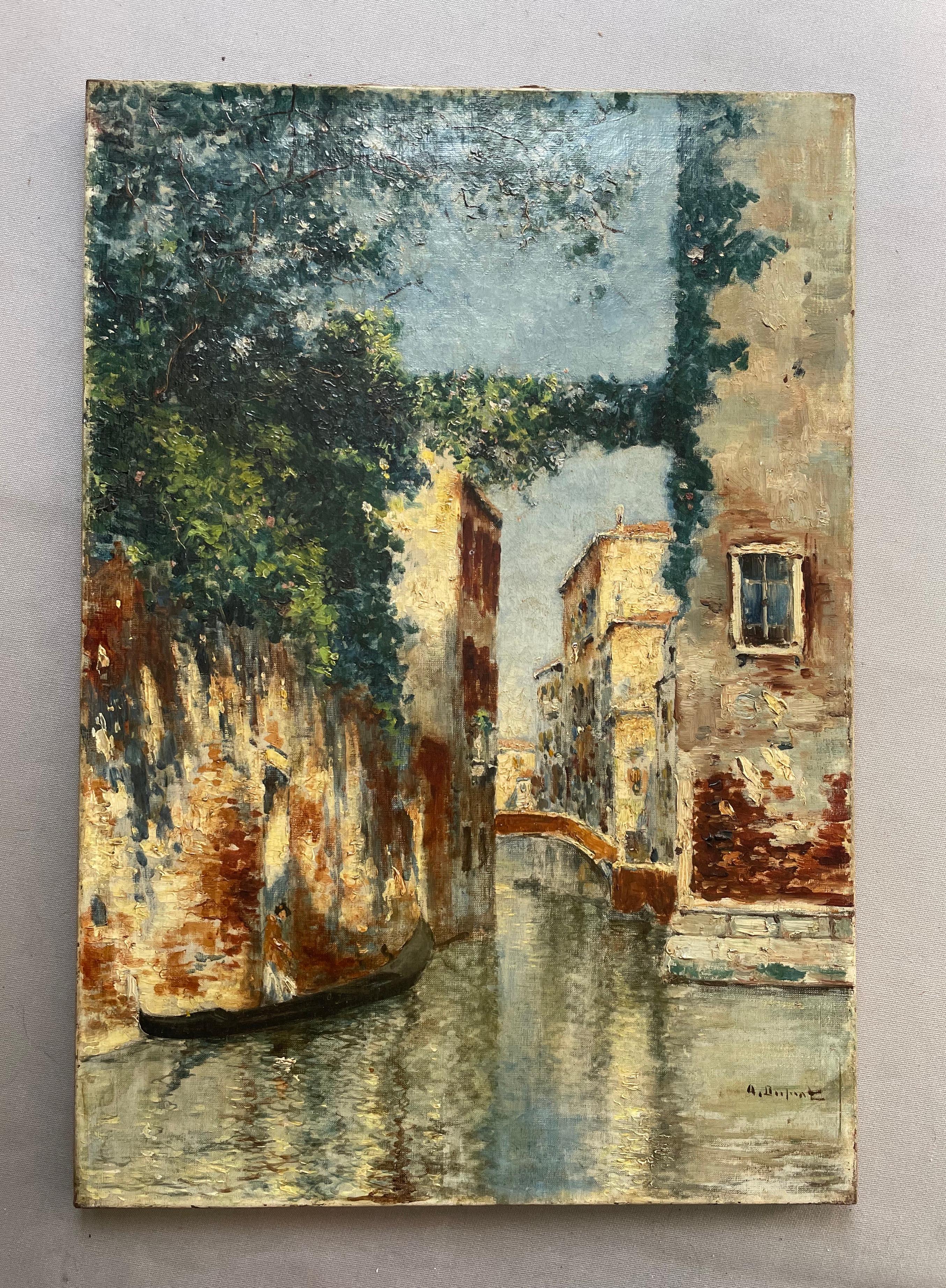 Albert Ferdinand DUPRAT, Veduta di Venezia - Painting di albert Ferdinand DUPRAT