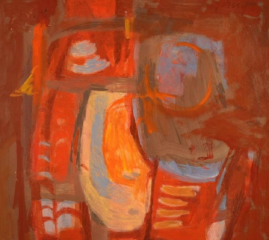 Modern Albert Ferenz, Germany, Oil on Canvas, Abstract Composition For Sale