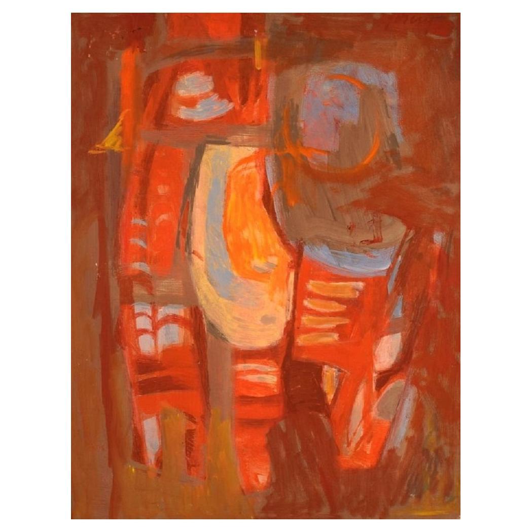 Albert Ferenz, Allemagne, huile sur toile, composition abstraite