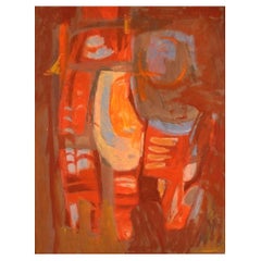 Albert Ferenz, Allemagne, huile sur toile, composition abstraite