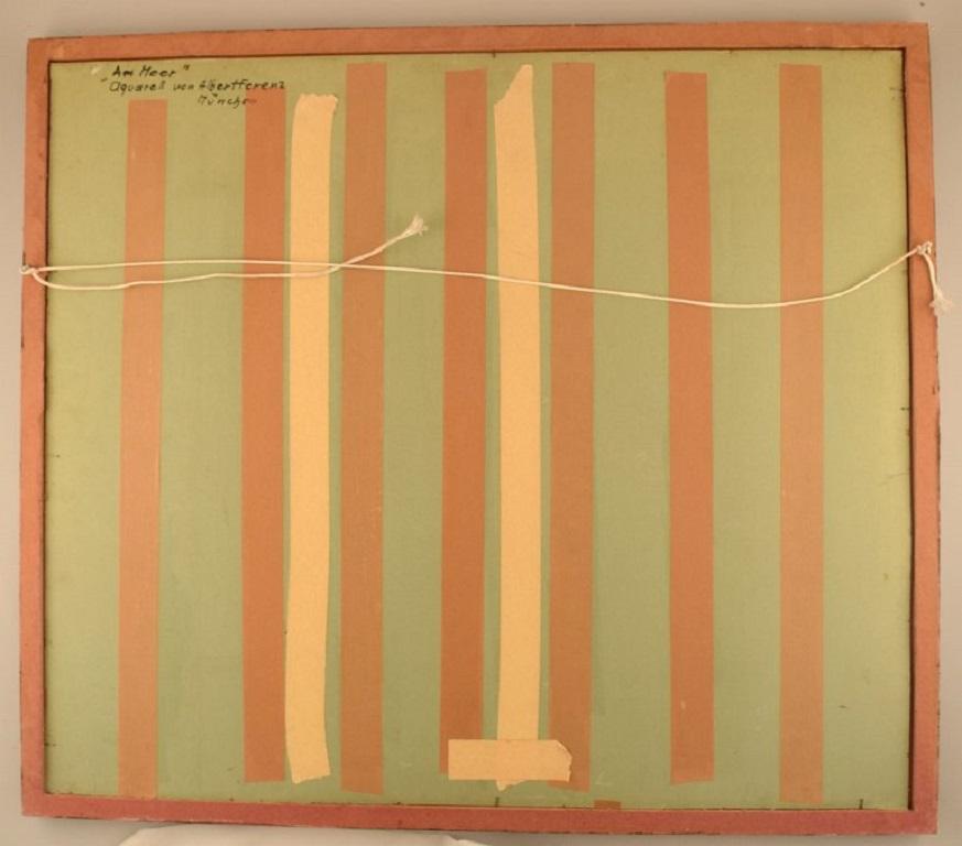 Papier Albert Ferenz, Allemagne, aquarelle sur papier, milieu du 20e siècle en vente