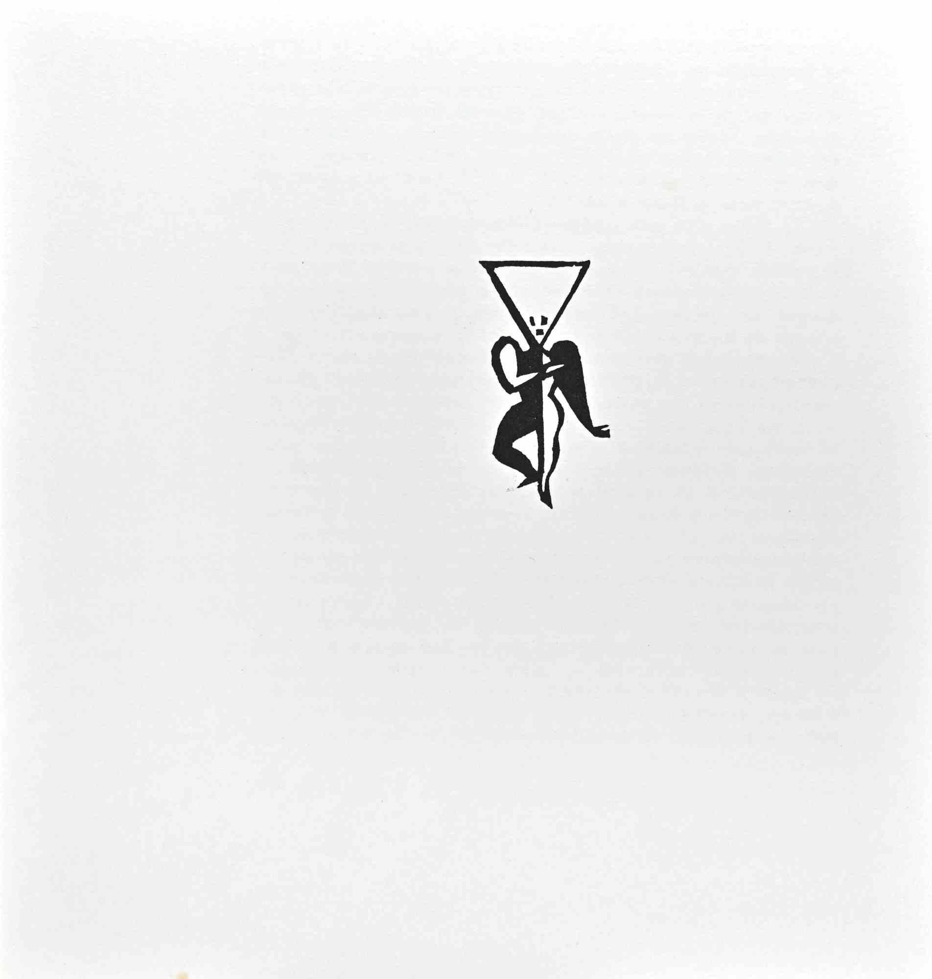 Dancer is an original linocut realized by Albert Flocon in 1987.

Good conditions.

Belongs to the series " from the "Scénographies au Bauhaus".

"Hommage à Oskar Schlemmer en plusiers tableaux", ed. "L'Atelier du Nombre d'Or", Paris, 1987".