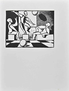 Danse, Dessin, Destin - Linocut di Albert Flocon - anni '80