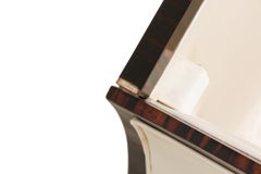 Albert Fournier Art Deco Makassar-Furnier und Beige Mohair gepolstert Daybed