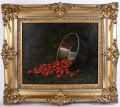 Albert Francis King; Still Life with Strawberries, Oil on Canvas