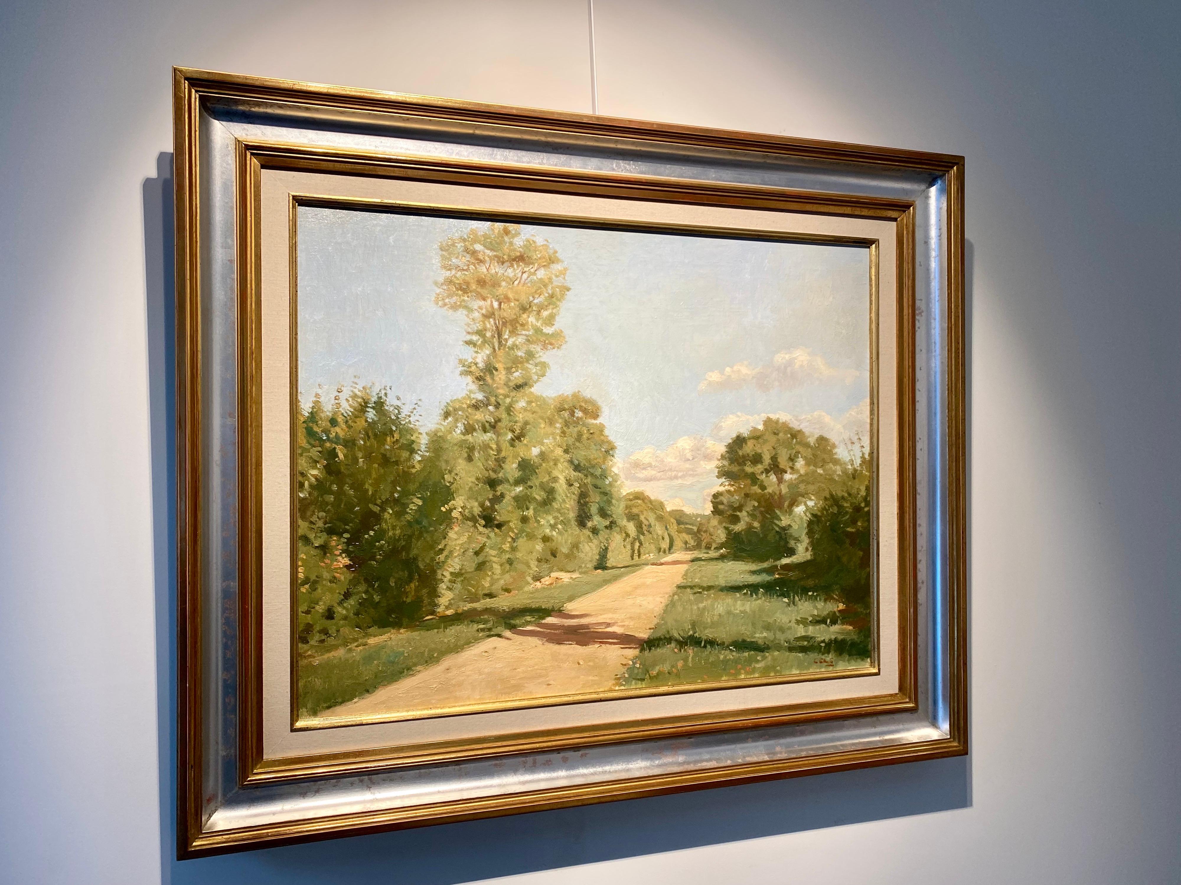 Tableau de paysage impressionniste de style 19ème siècle 