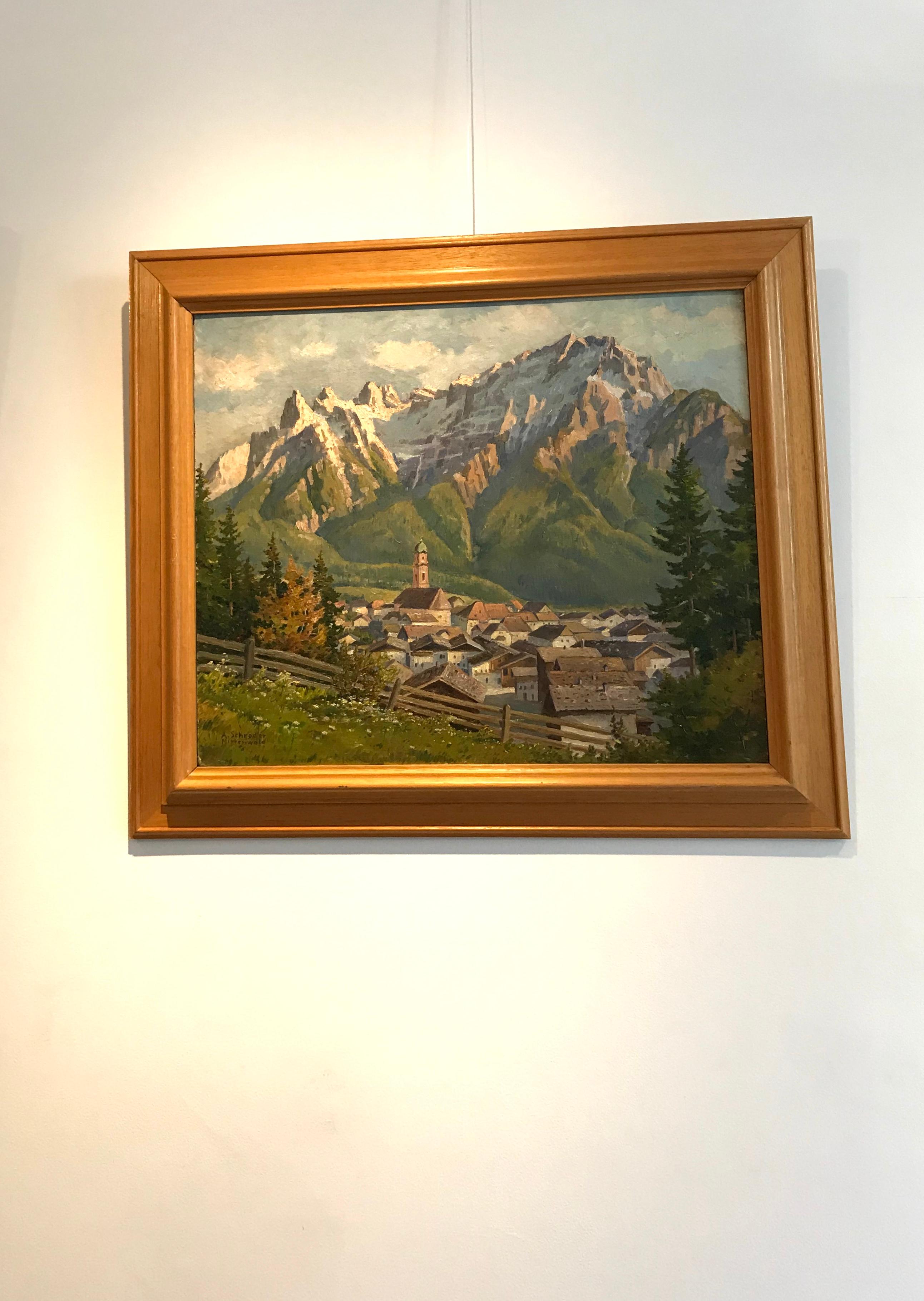 Mittenwald - Painting by Albert Friedrich Schroder