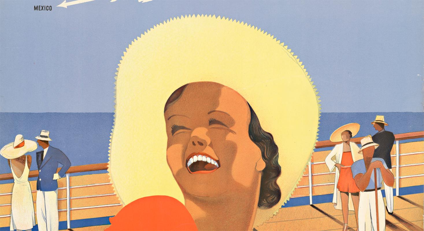 Hamburg - Amerika Linie original vintage travel poster - Print by Albert Fuss