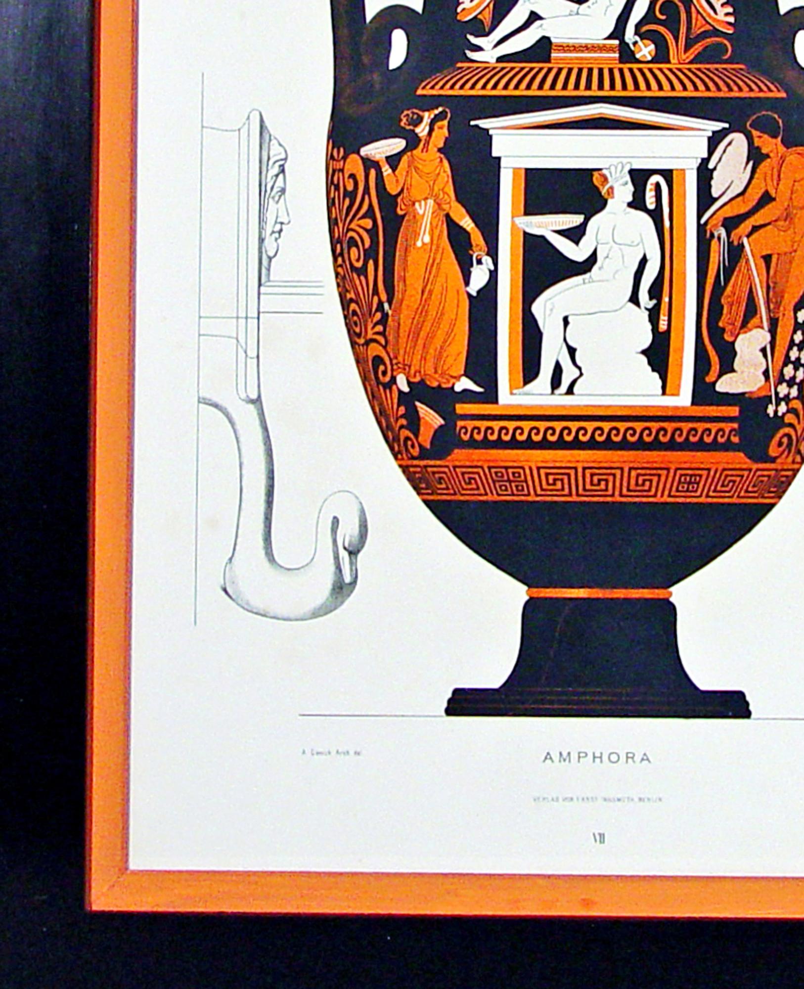 Albert Genick, impression lithographique d'une amphore de la Grèce antique en vente 3