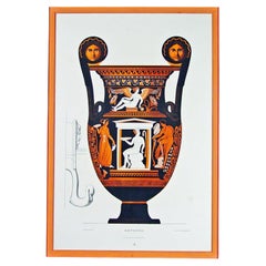 Albert Genick, a Lithographic Print of an Ancient Greek Vase, an Amphora