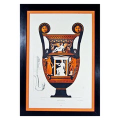 Albert Genick, a Lithographic Print of an Ancient Greek Vase, an Amphora