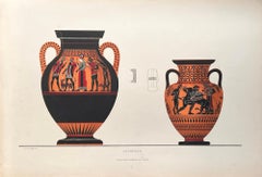 Greek vases lithograph - Amphorae
