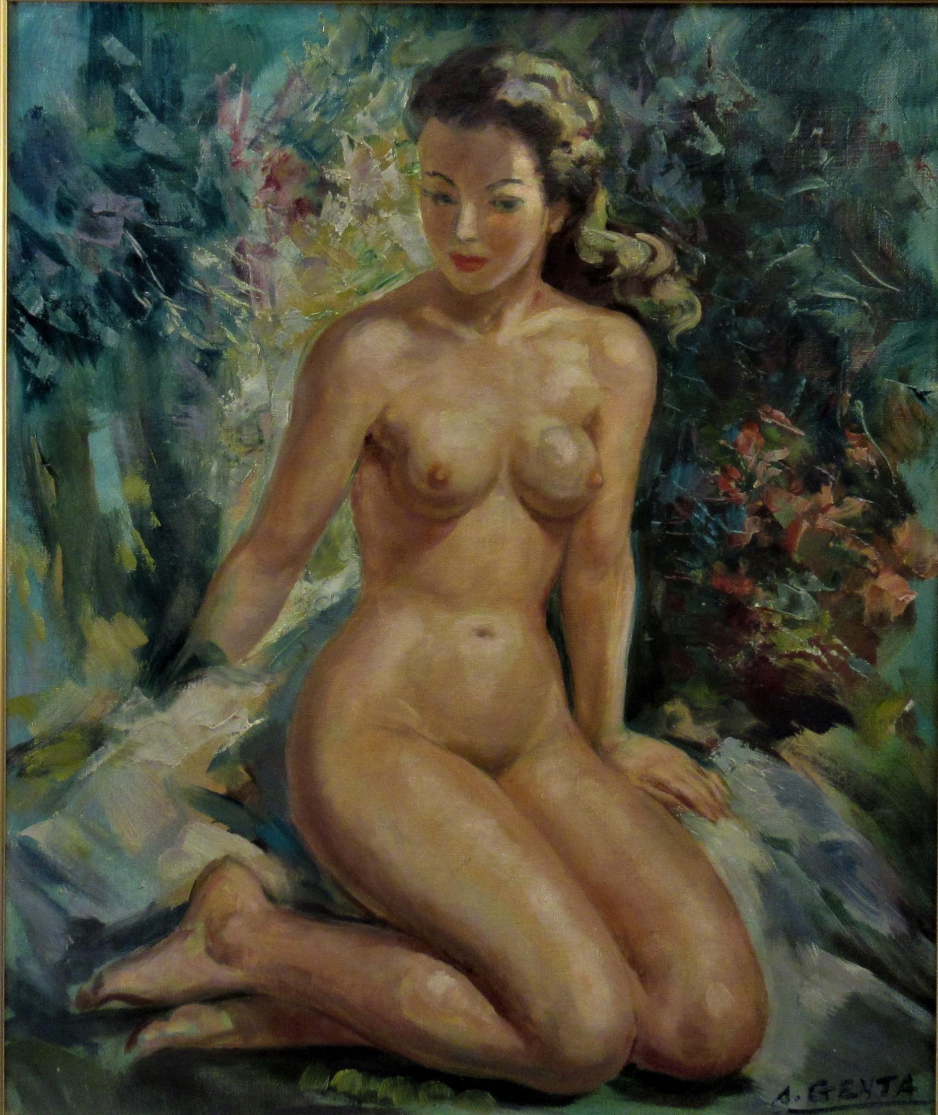 Nude - Painting by Albert Genta