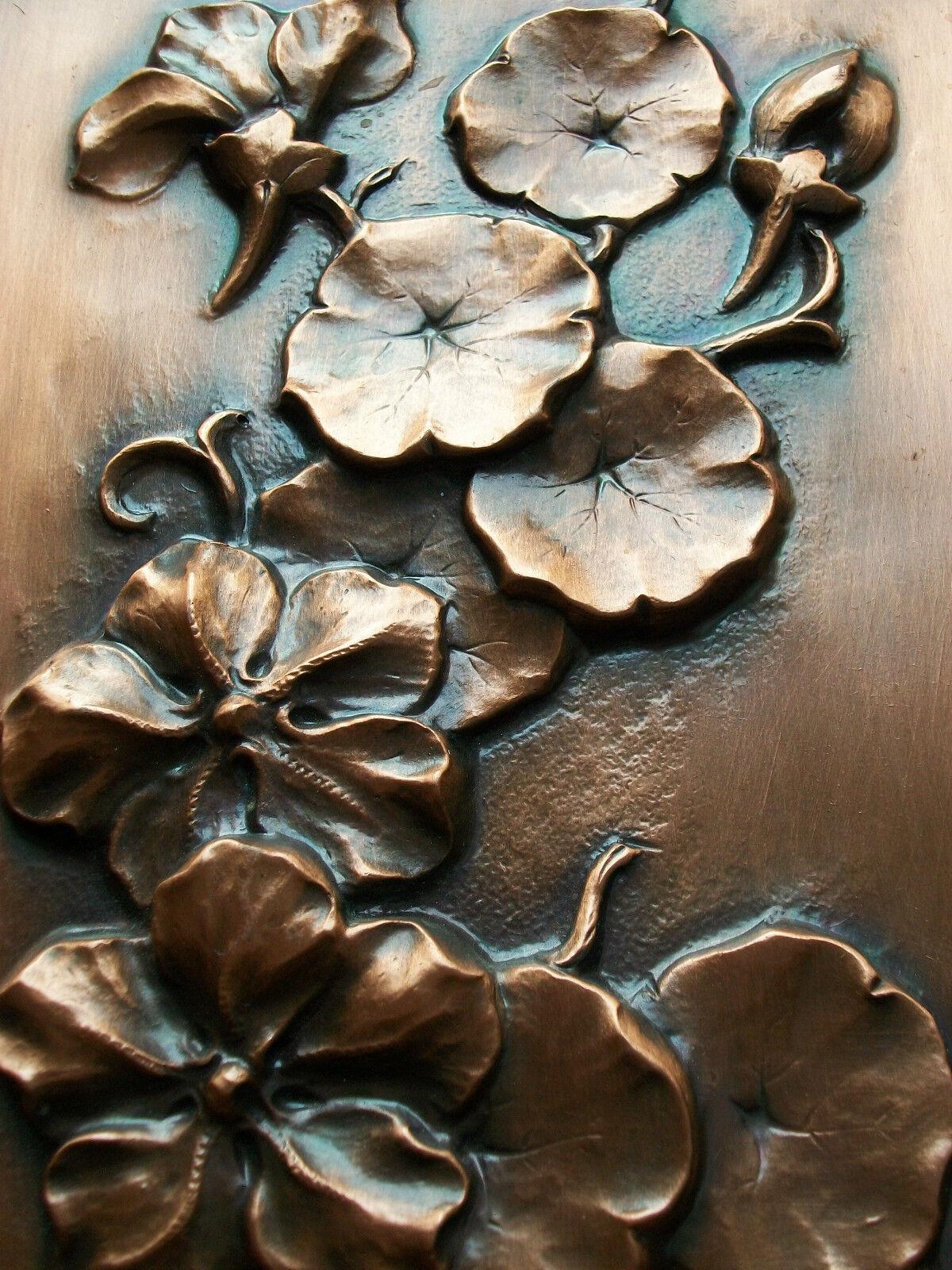 ALBERT GILLES - Copper Repoussé Panel - Signed - Canada - Late 20th Century In Good Condition For Sale In Chatham, ON