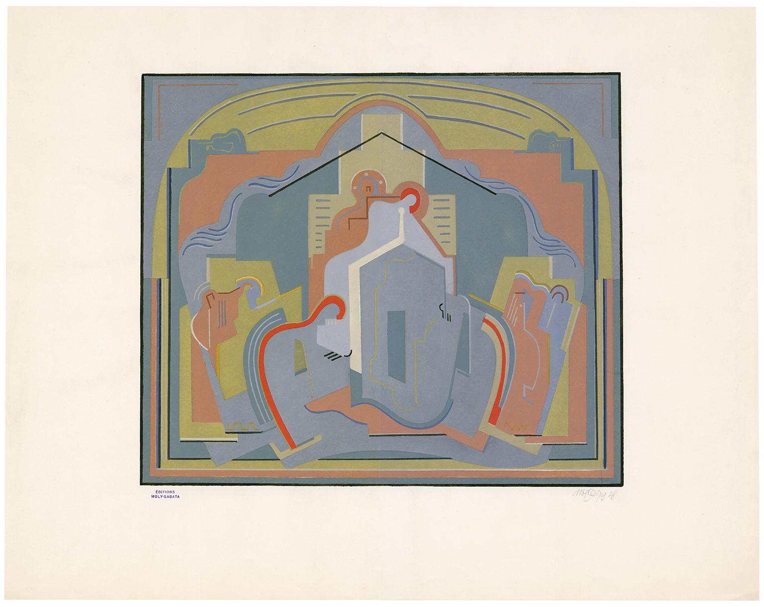 'Descente de Croix' (Descent from the Cross) — 1920s French Cubism - Print by Albert Gleizes