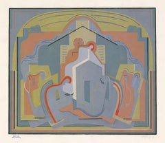 Antique 'Descente de Croix' (Descent from the Cross) — 1920s French Cubism