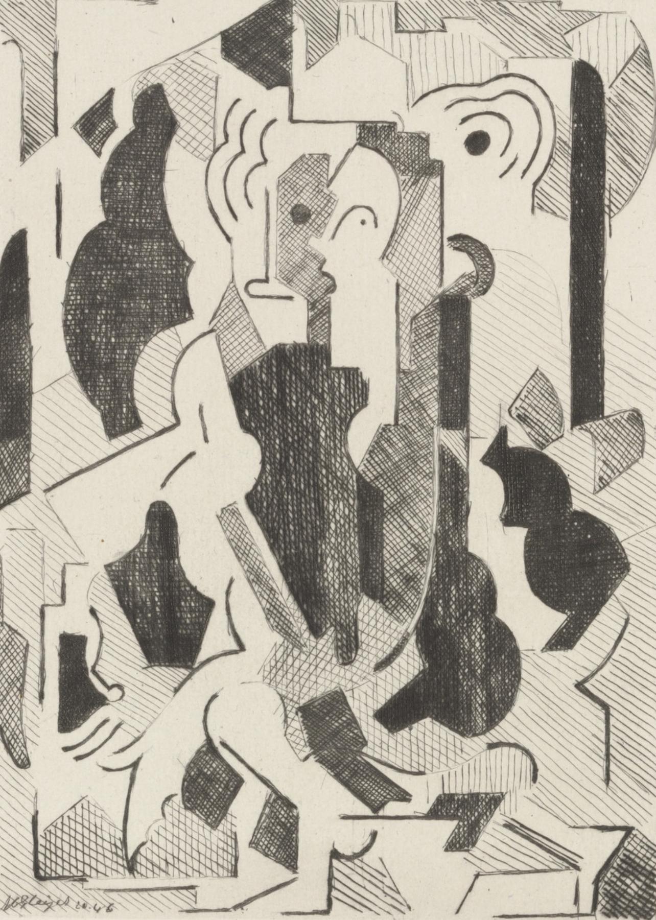 Albert Gleizes Figurative Print - Gleizes, Composition, Du cubisme (after)