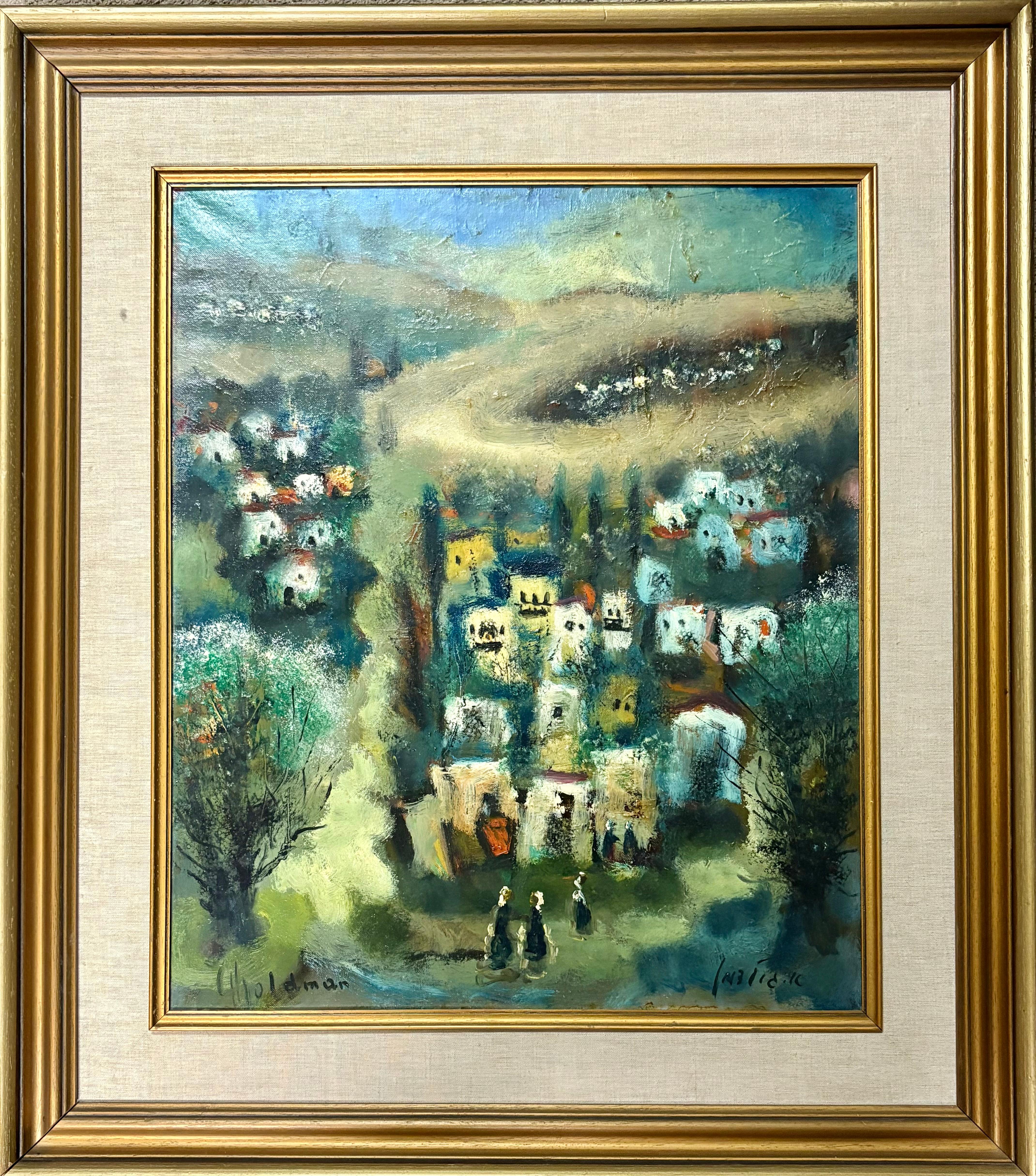 Dorf – Painting von Albert Goldman