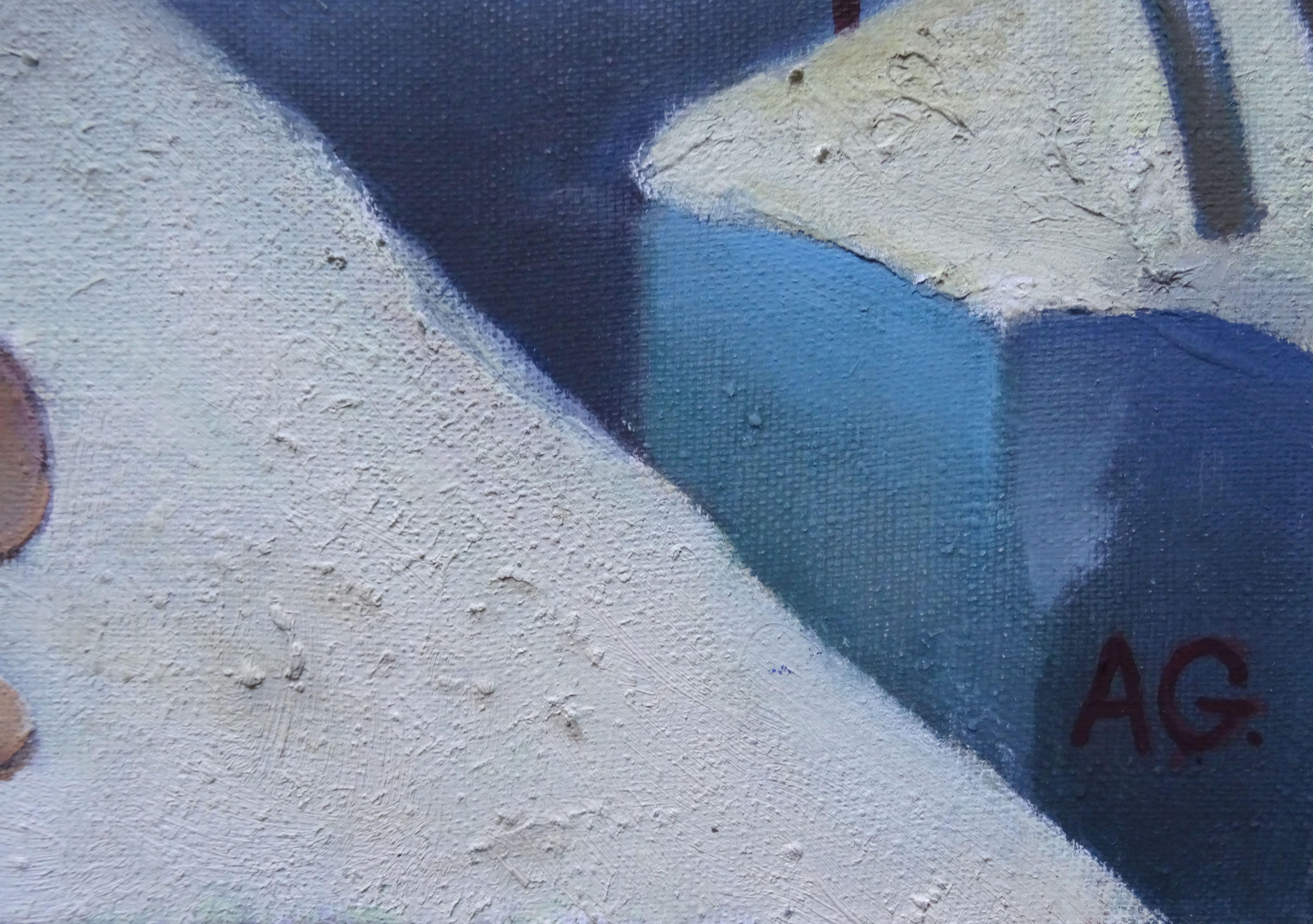 Finale di Armageddon. 2005, tela, olio, 73x100 cm - Painting di Albert Goltjakov 
