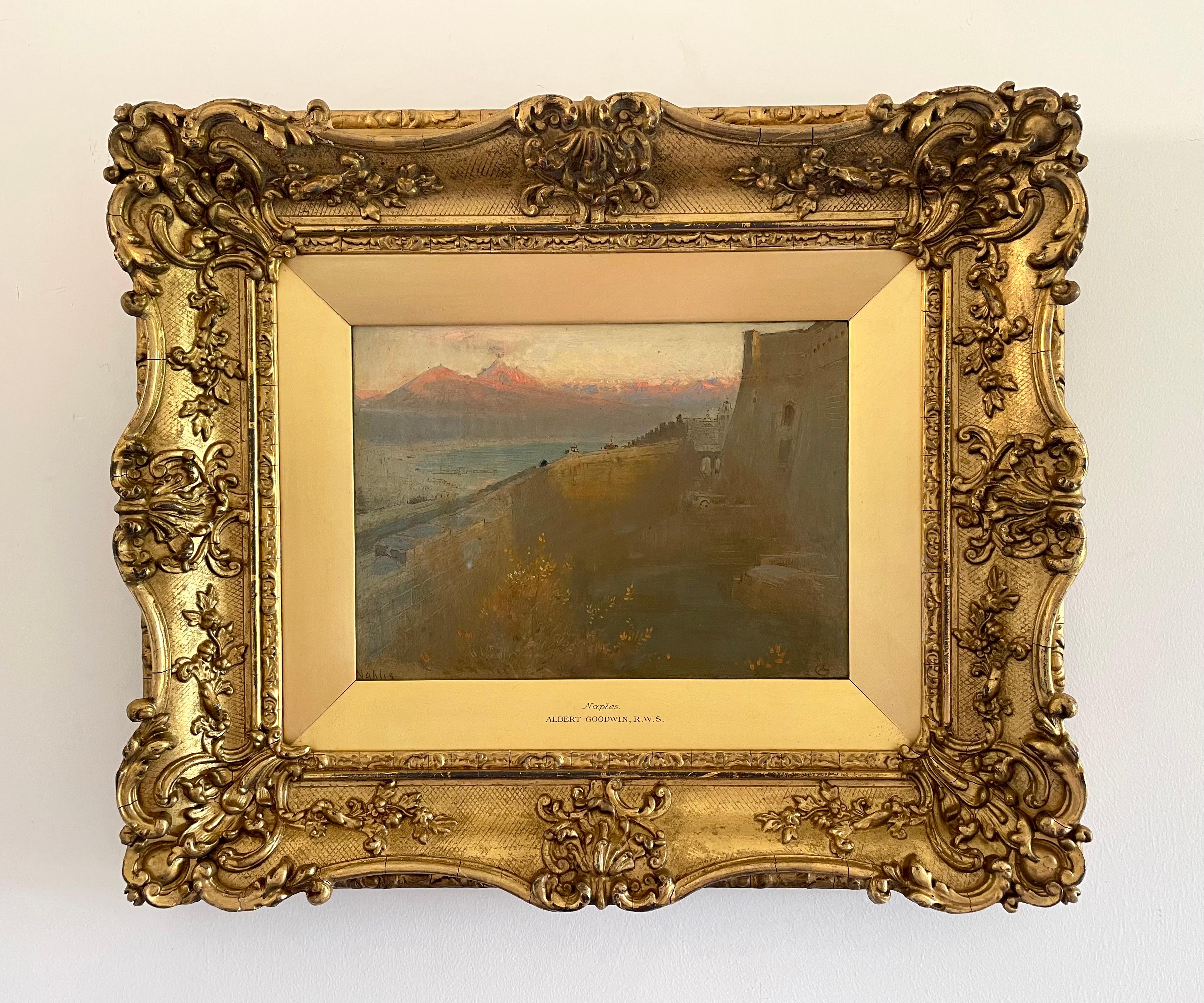 Albert Goodwin - Naples - Late 19th Century British Oil Painting For Sale 2