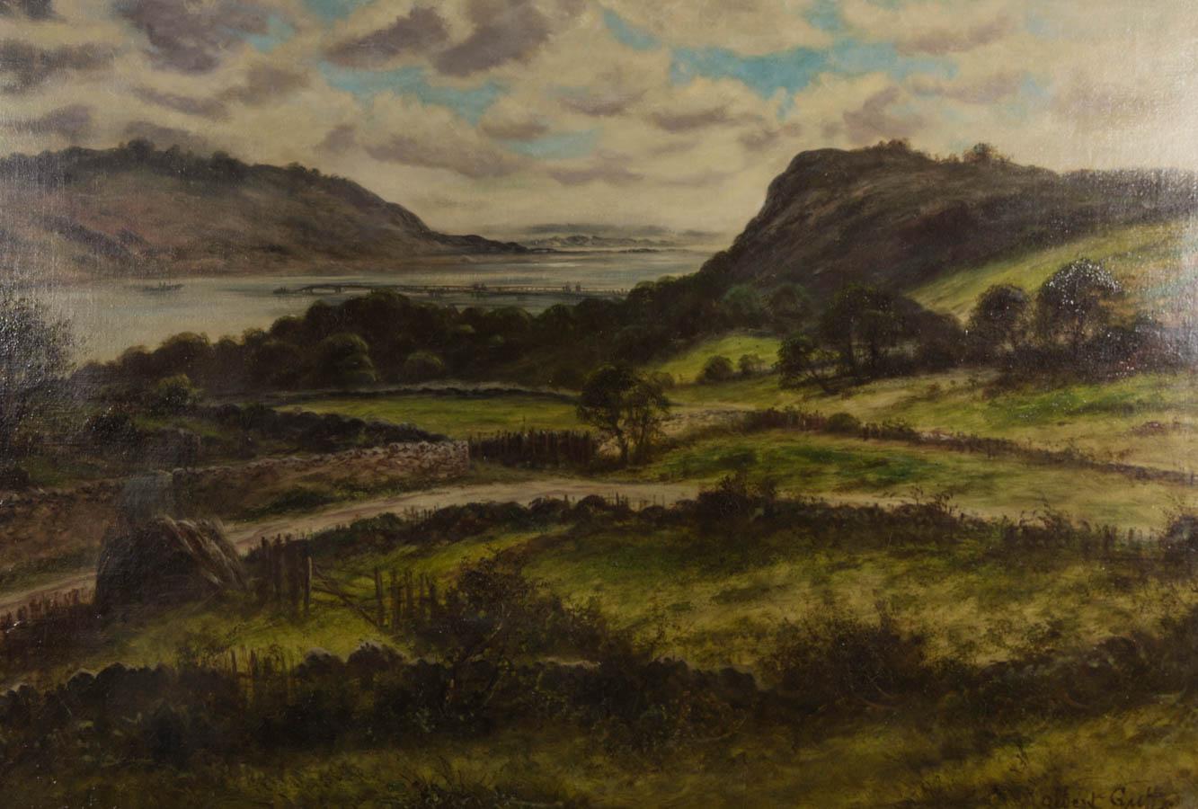 Albert Gritts - Large Early 20th Century Oil, Rolling Hillsides For Sale 1