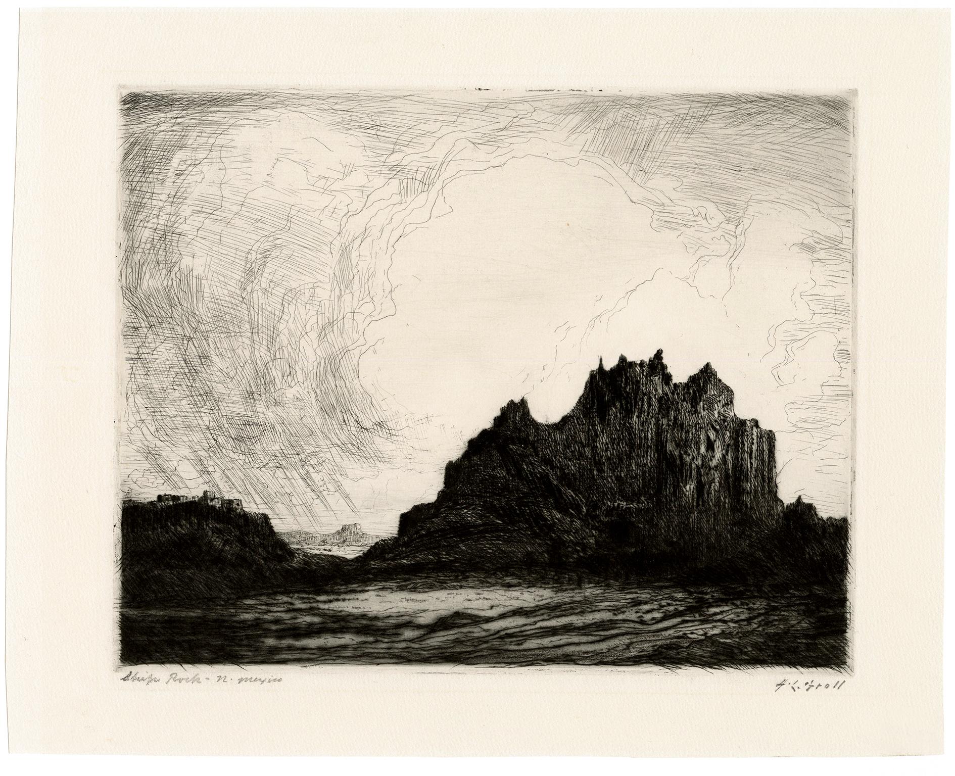 'Ship Rock, New Mexico' —  - Print by Albert Groll
