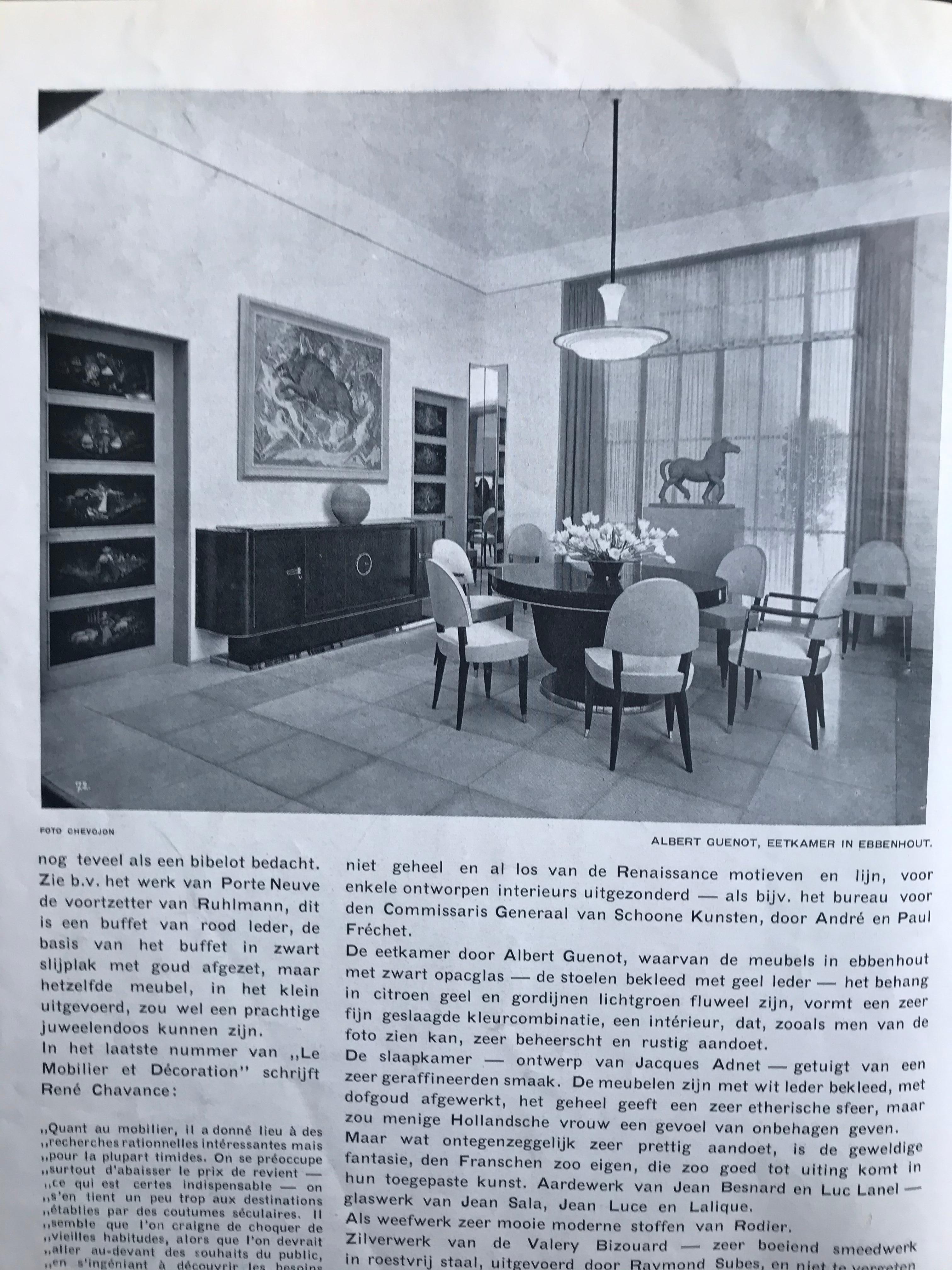 Albert Guenot,  Credenza Art Deco extra large in legno nero e radica, Francia anni '30 in vendita 11