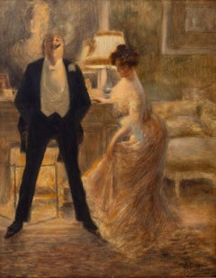 Albert Guillaume "Digestión" Óleo sobre tabla