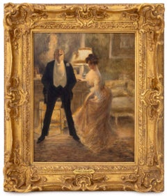 Albert Guillaume "Digestión" Óleo sobre tabla