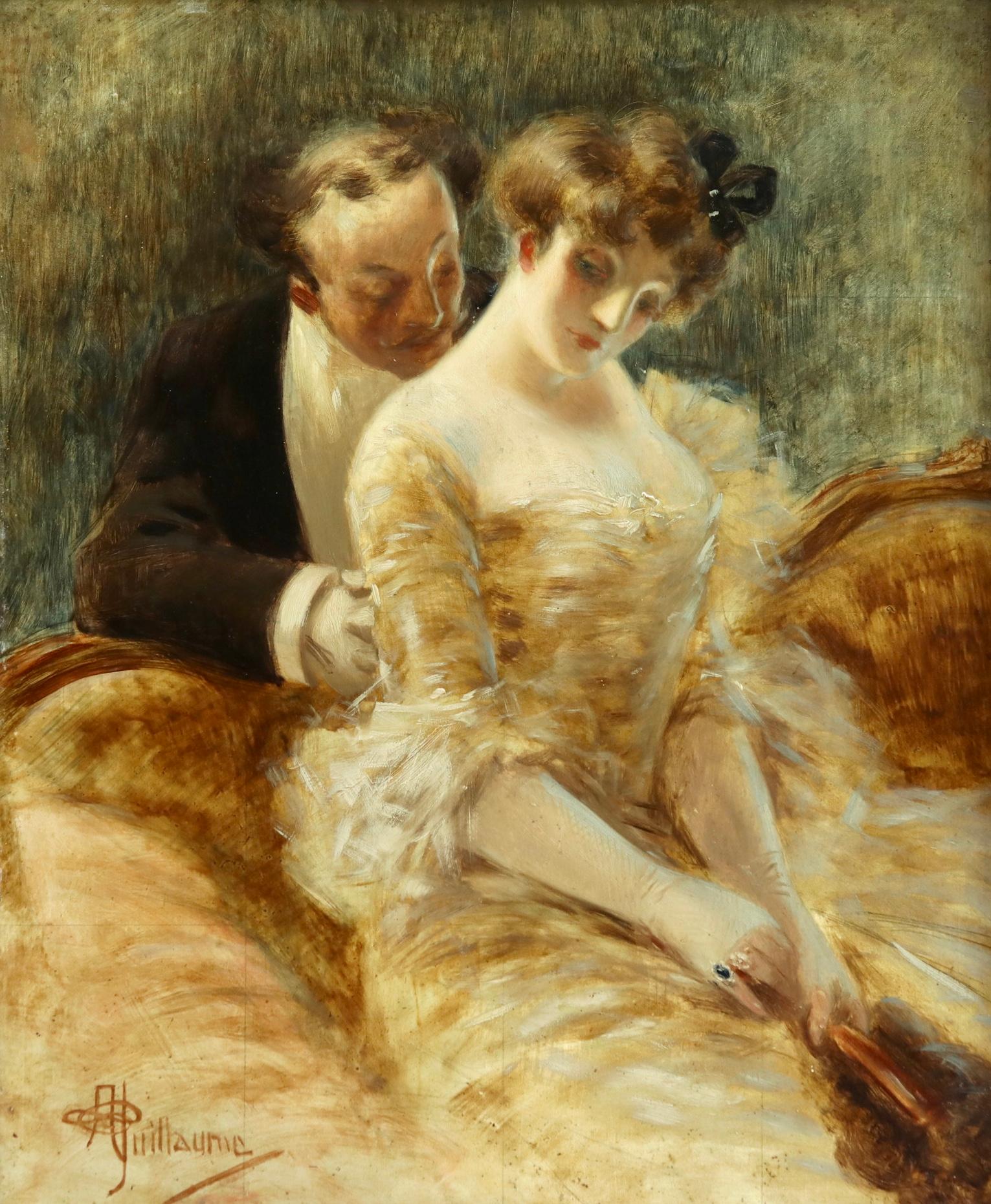 Manoeuvre de Seduction - Belle Epoque Impressionist Oil by Albert Guillaume 1