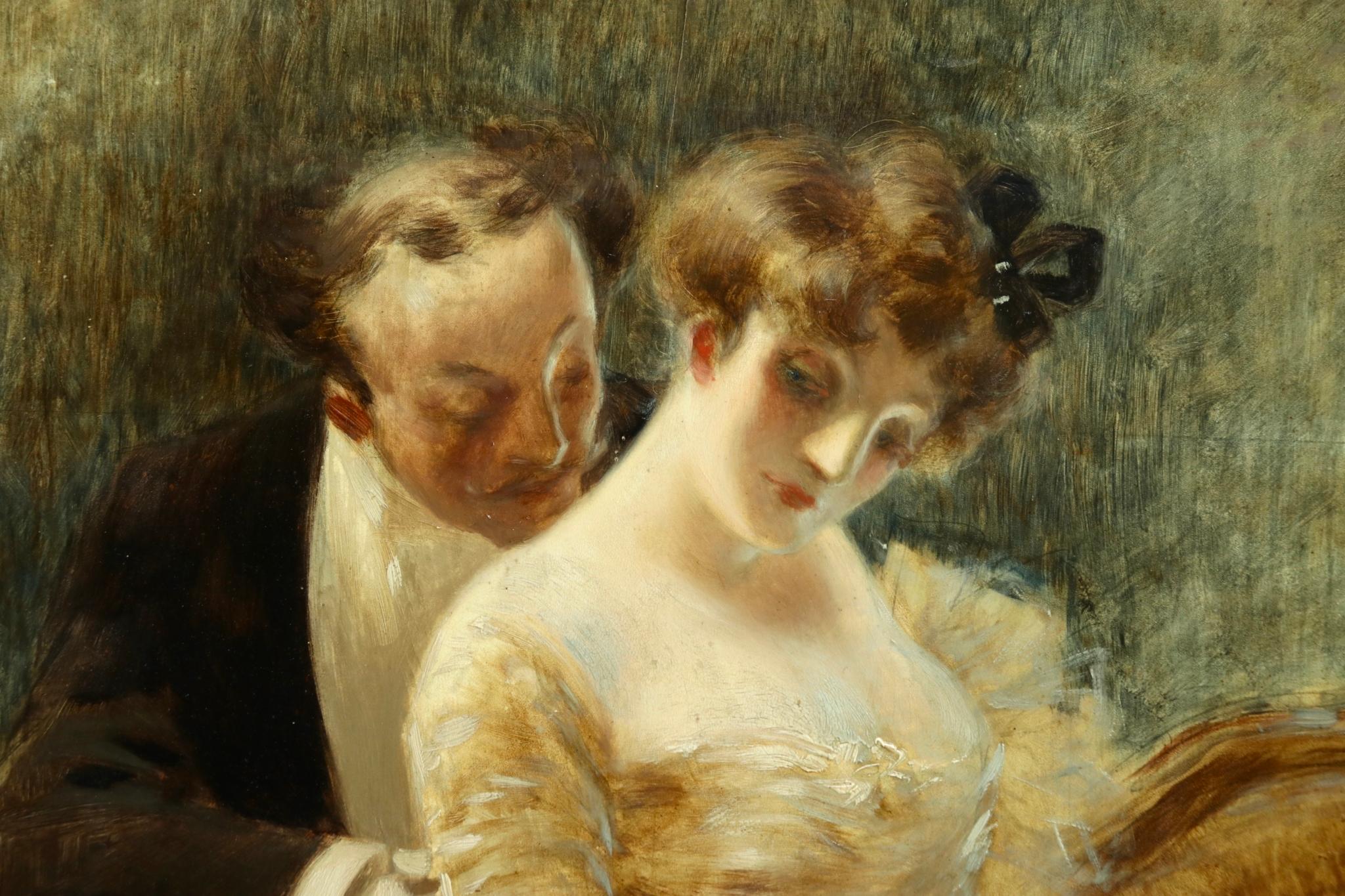 Manoeuvre de Seduction - Belle Epoque Impressionist Oil by Albert Guillaume 5