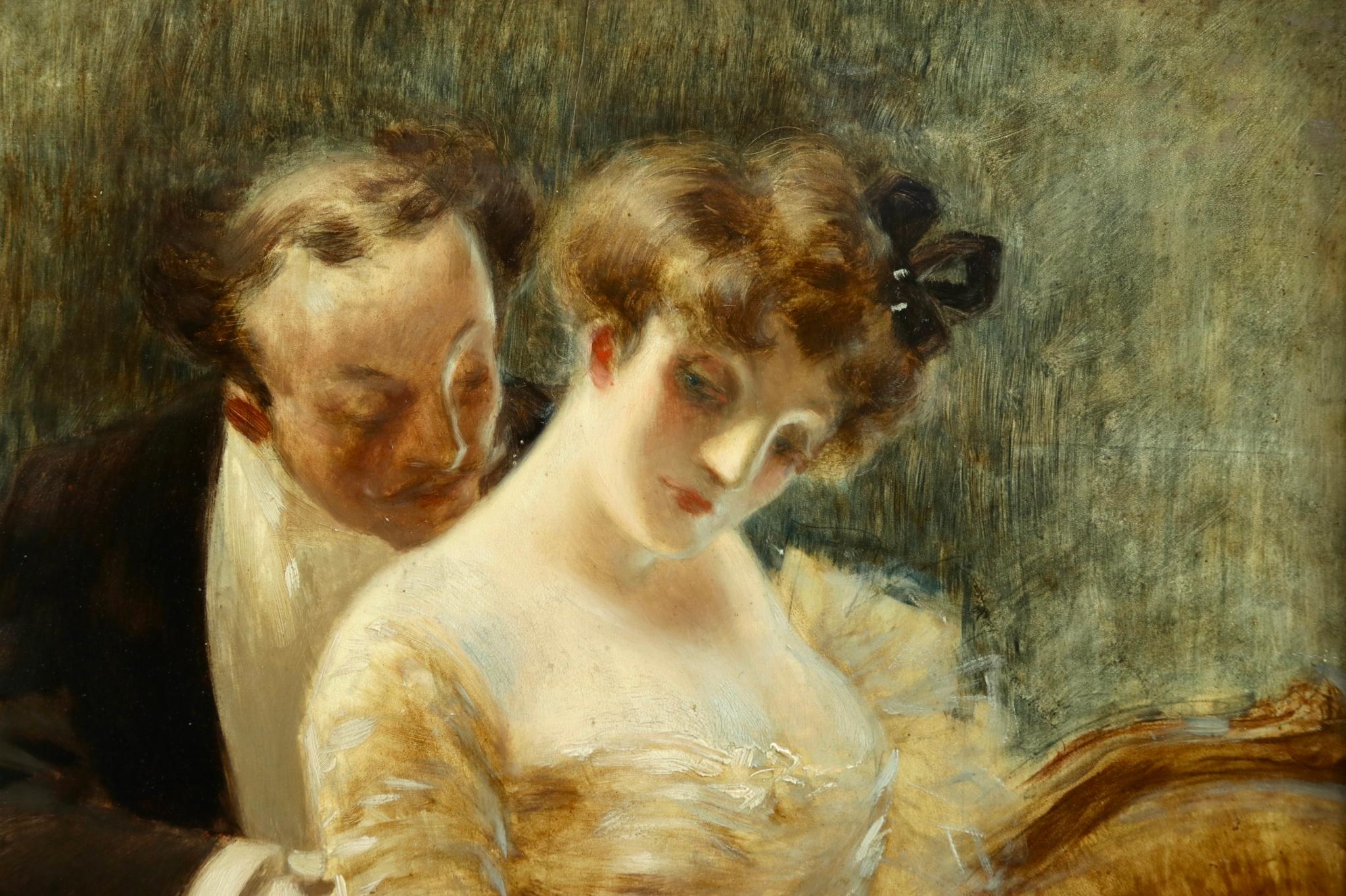 Manoeuvre de Seduction - Belle Epoque Impressionist Oil by Albert Guillaume 6