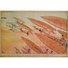Affiche originale de la Belle Époque par Albert Guillaume - La nouvelle chasse à courre