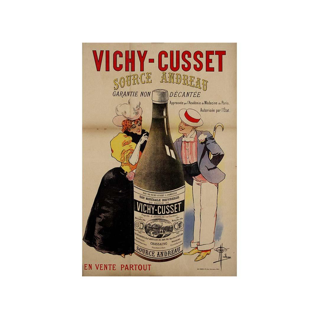 CIRCA 1895 original Belle Époque Werbeplakat für Vichy Cusset Eau im Angebot 2