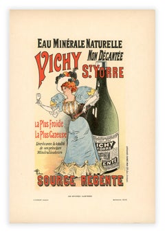 Eau Minérale Naturelle Vichy di Albert Guillaume, litografia Belle Epoque, 1896