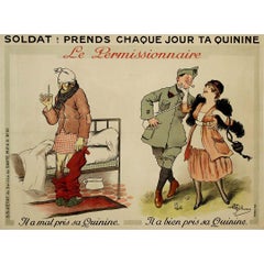 Original poster by Albert Guillaume - Soldat Prends chaque jour ta Quinine
