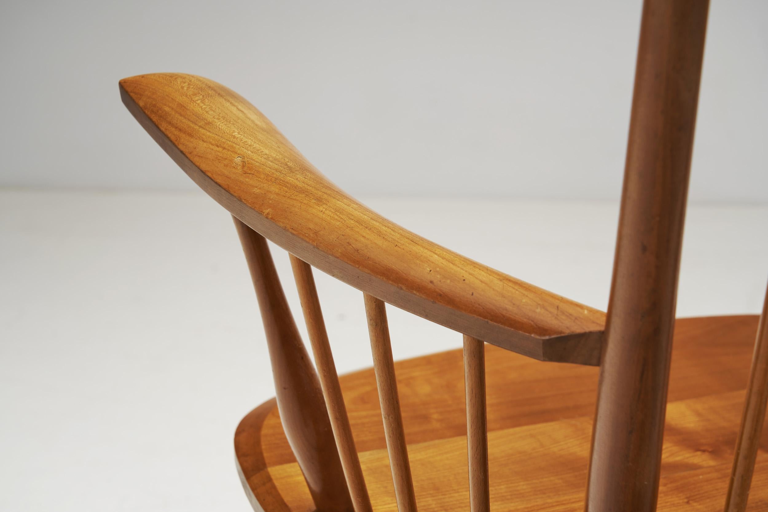 Albert Haberer Cherry Wood Chairs for Hermann Fleiner, Germany 1950s For Sale 5