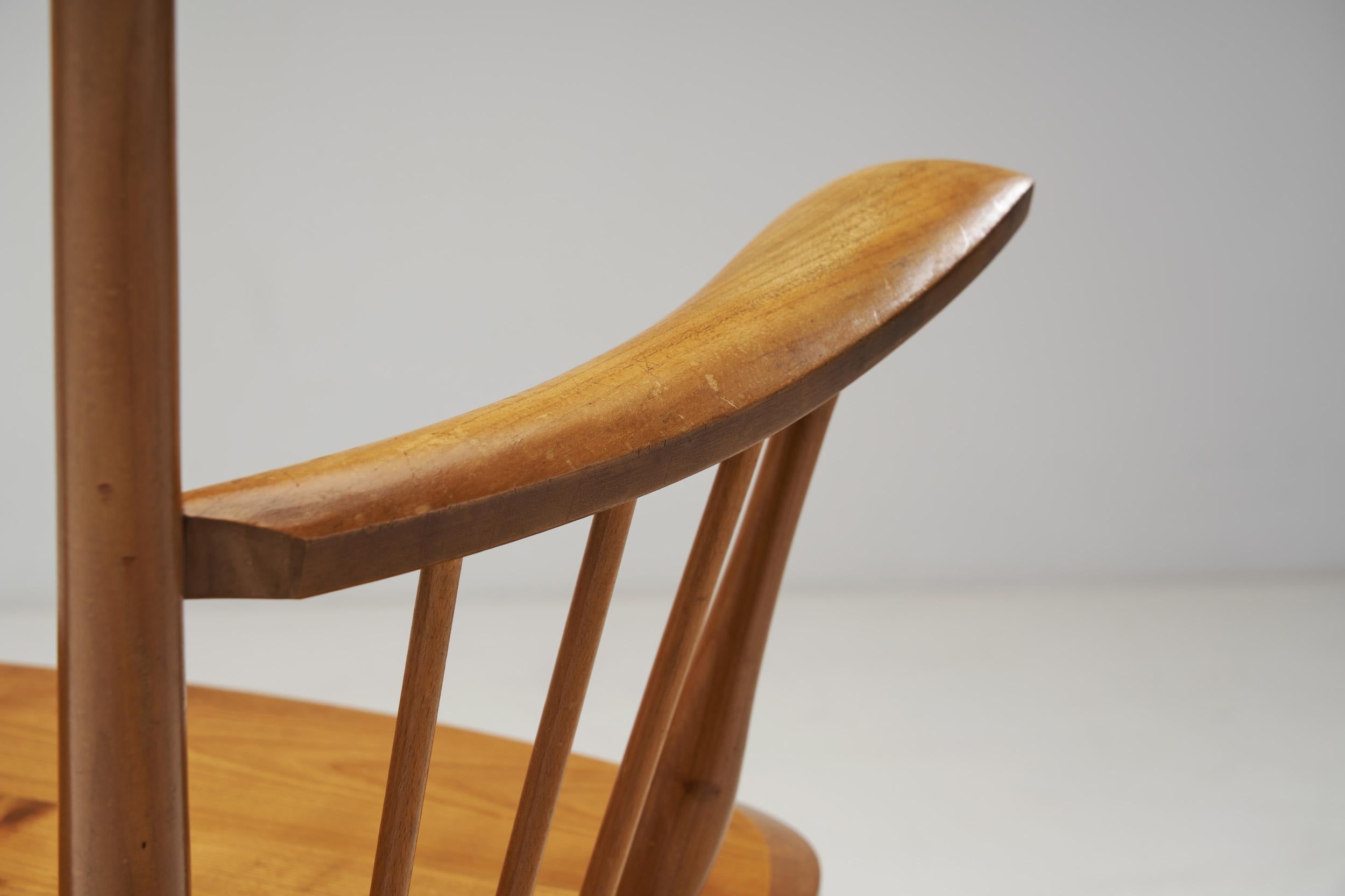 Albert Haberer Cherry Wood Chairs for Hermann Fleiner, Germany 1950s For Sale 6