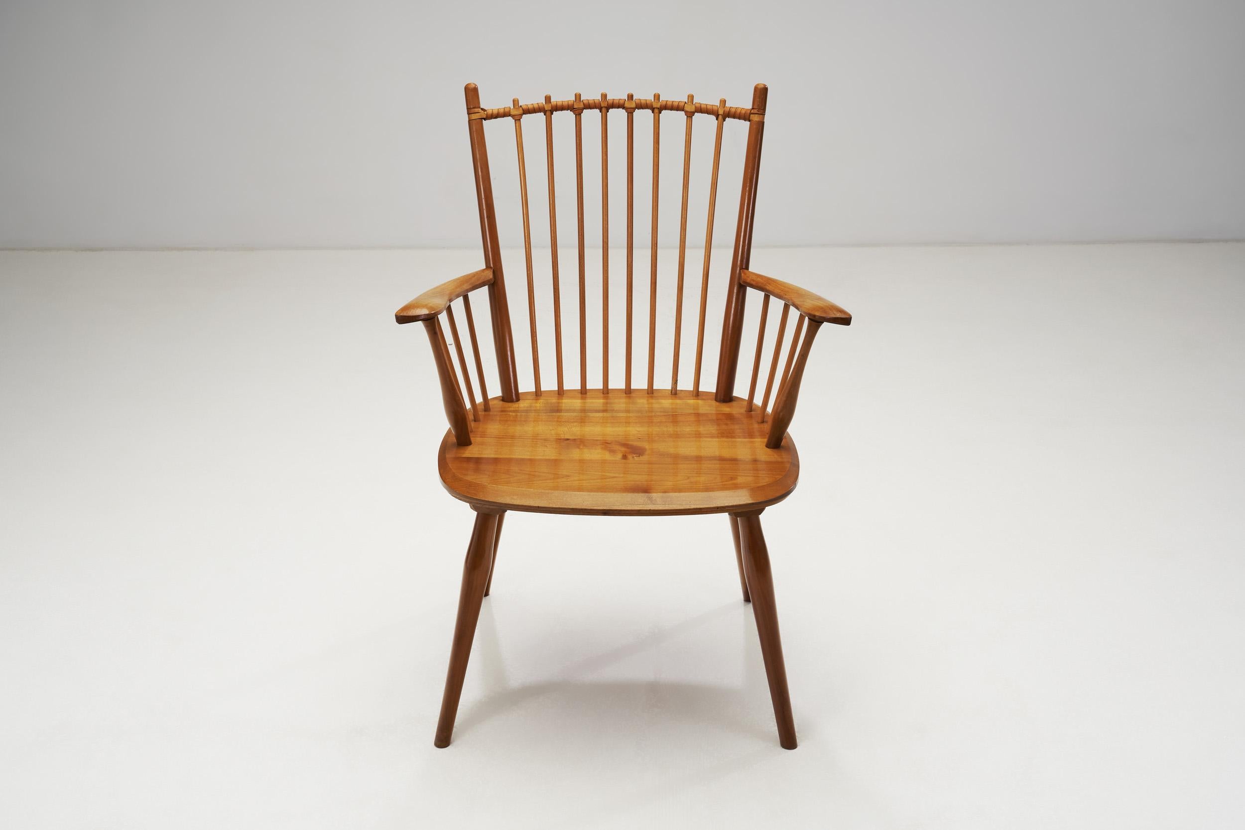 Albert Haberer Cherry Wood Chairs for Hermann Fleiner, Germany 1950s For Sale 1
