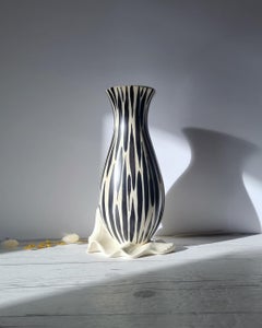 Albert Hallam for Beswick, Zebrette Series Zebra Stripe Décor Modernist Vase