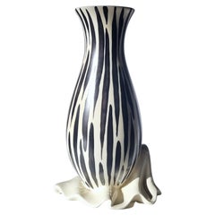 Albert Hallam for Beswick, Zebrette Series Zebra Stripe Décor Modernist Vase