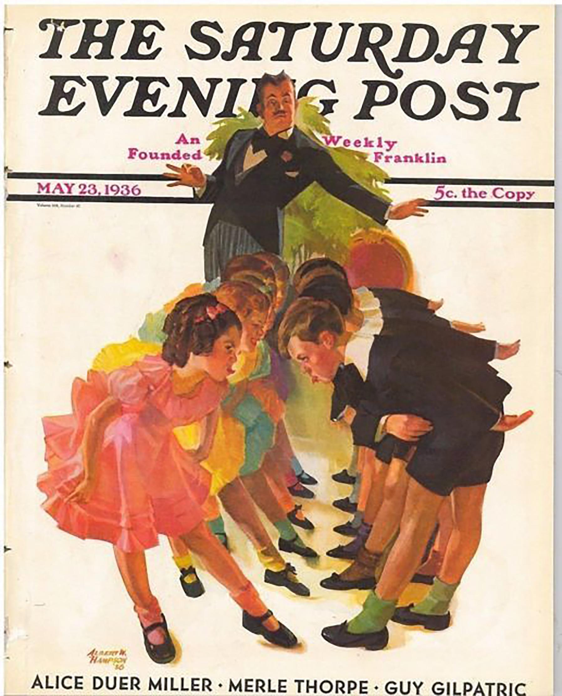 Signiert und datiert unten links

Titelseite der Saturday Evening Post, 23. Mai 1936