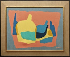 "Untitled" Albert Heckman, 1950s Modernist Abstracted Still Life Composition