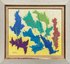 "Ohne Titel" Albert Heckman, Abstrakte Komposition des amerikanischen Modernismus der Jahrhundertmitte