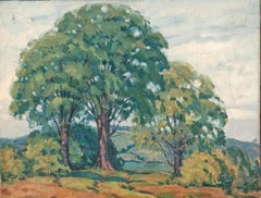 "Woodstock Landscape" Albert Heckman, American Modernist Bright Landscape