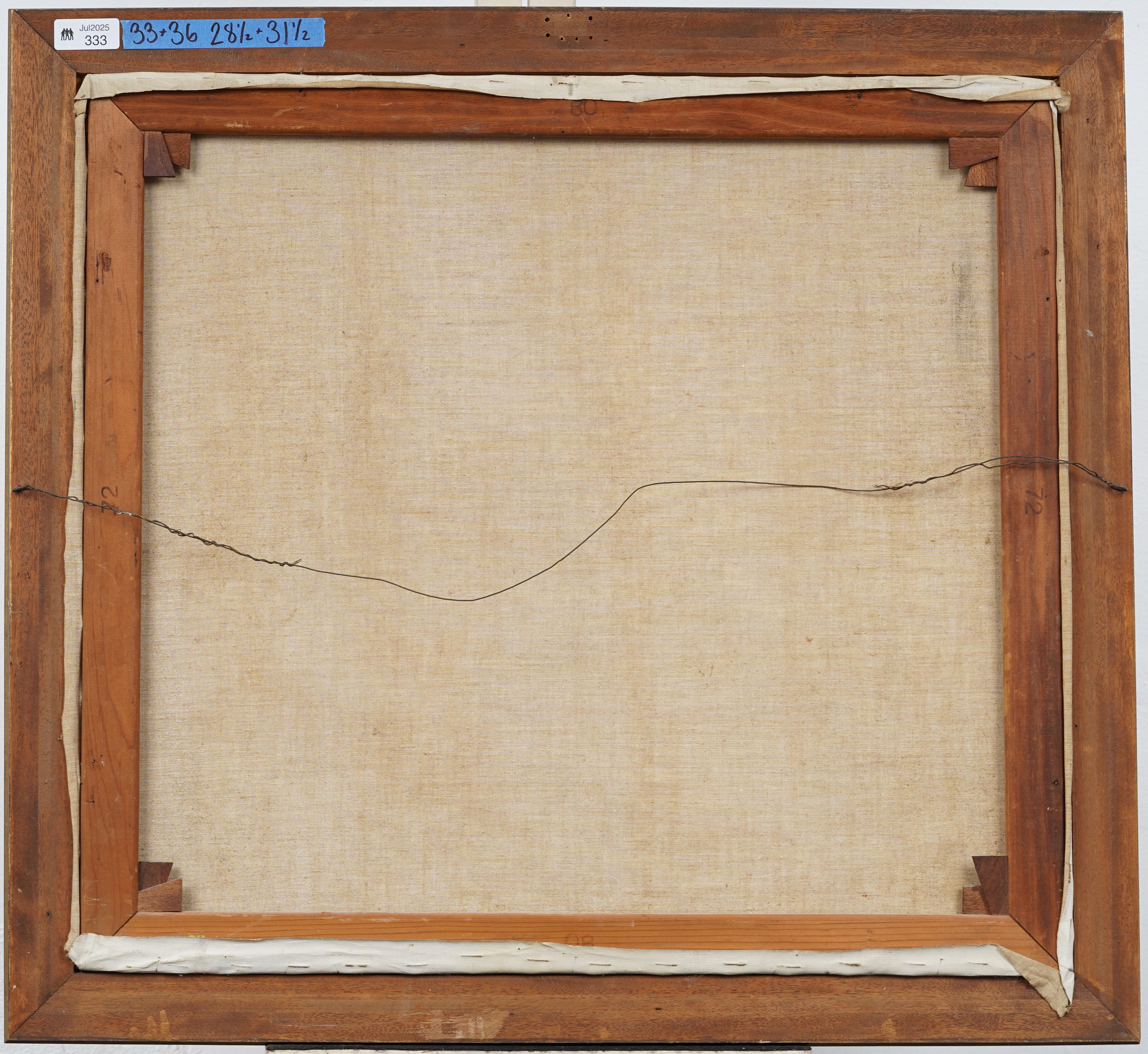 Ancienne peinture à l'huile signée, encadrée, paysage de lac de montagne suisse, arbre en fleurs en vente 7